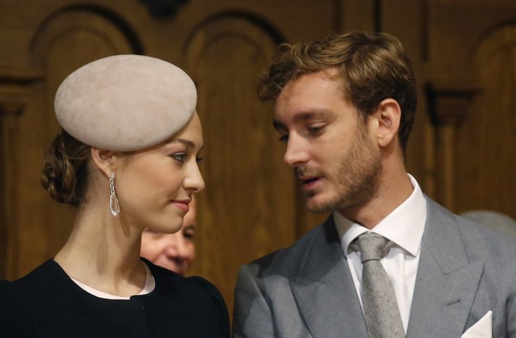 Pierre Casiraghi and his wife Beatrice Borromeo attend a mass at Monaco cathedral during Monaco’s National Day