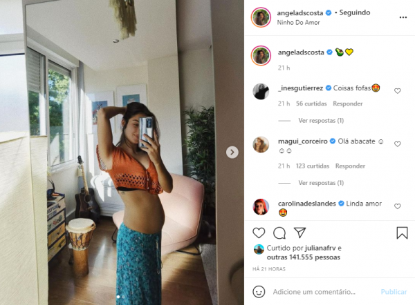 Angie Costa Destaca Barriga De Gravida