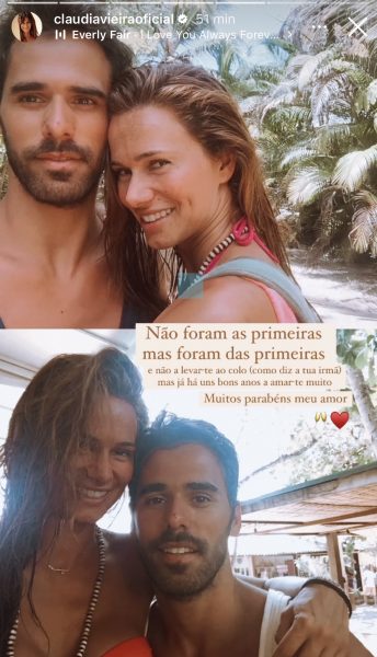 Cláudia Vieira declara-se a João Alves